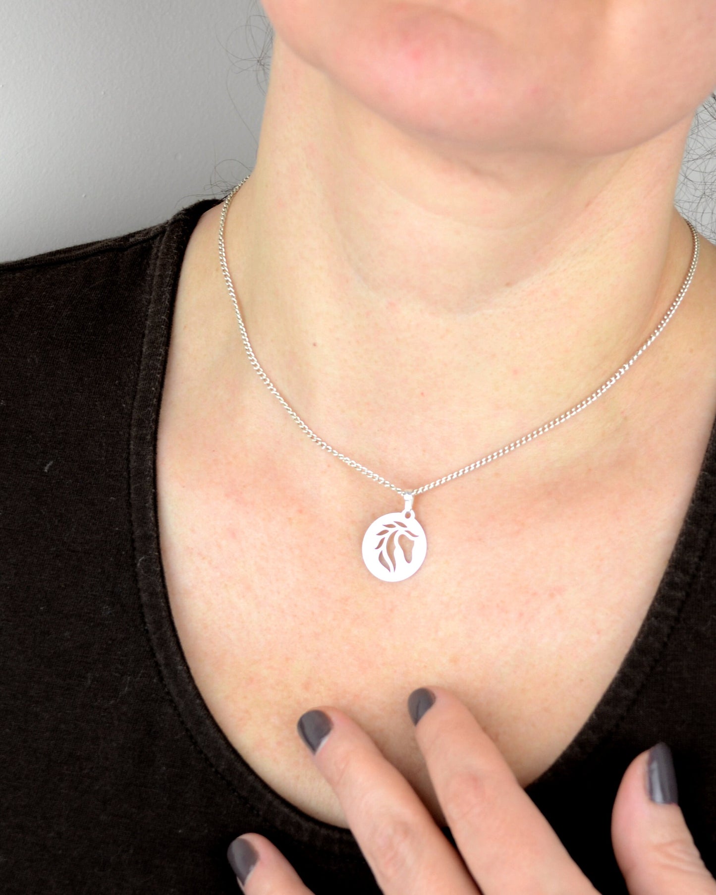 Horse lover necklace, horse head pendant, equestrian jewellery,  gift for horse lover