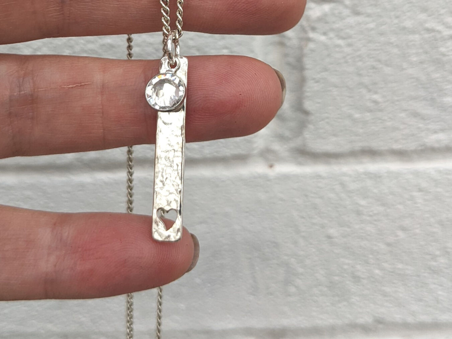 April Birthstone Minimalist Necklace// Swarovski Crystal zircon pendant, April Aries Taurus birthday gift