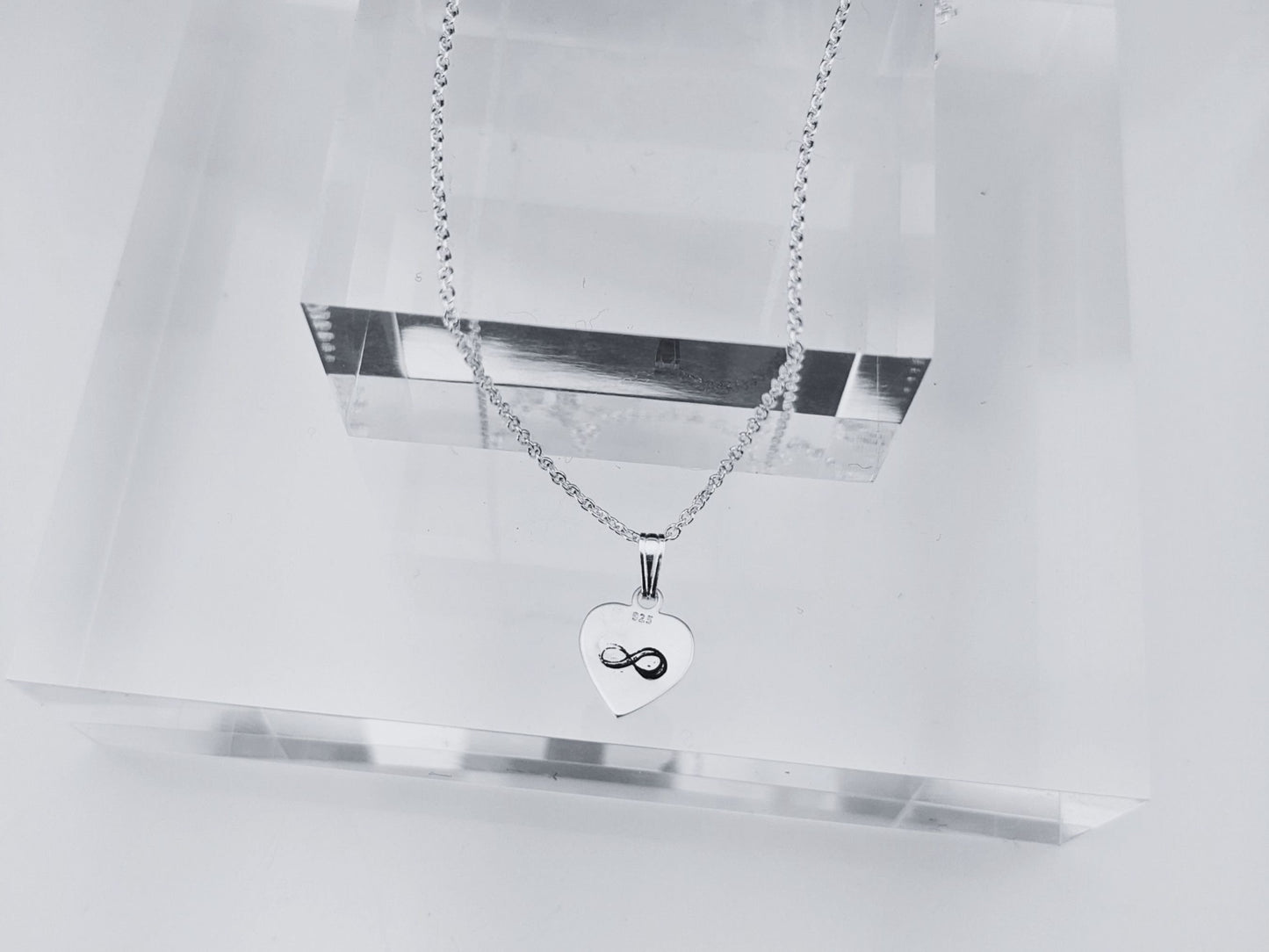 Infinity Charm Heart Necklace // timeless layering necklace, best friend pendant, friendship necklace, minimalist gift